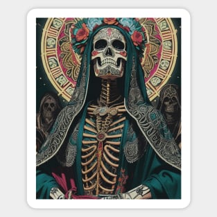 Retro Santa Muerte Sticker